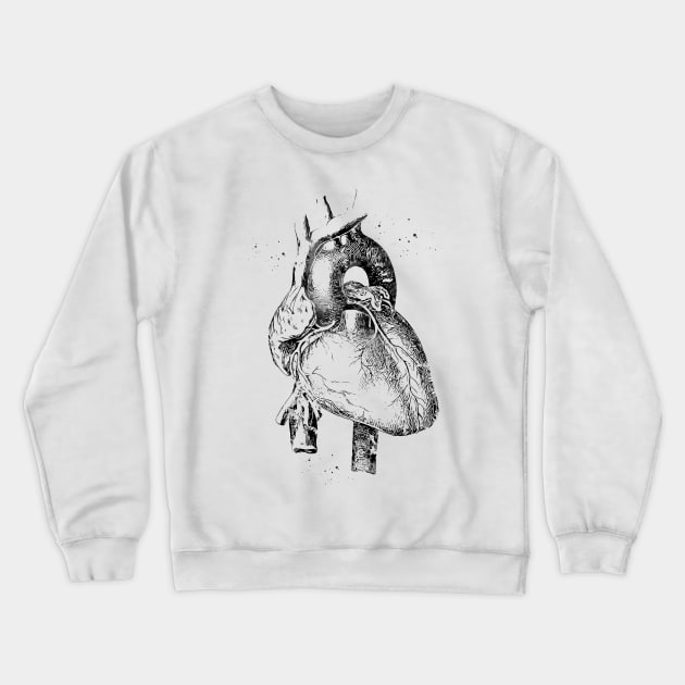 Human Heart Crewneck Sweatshirt by erzebeth